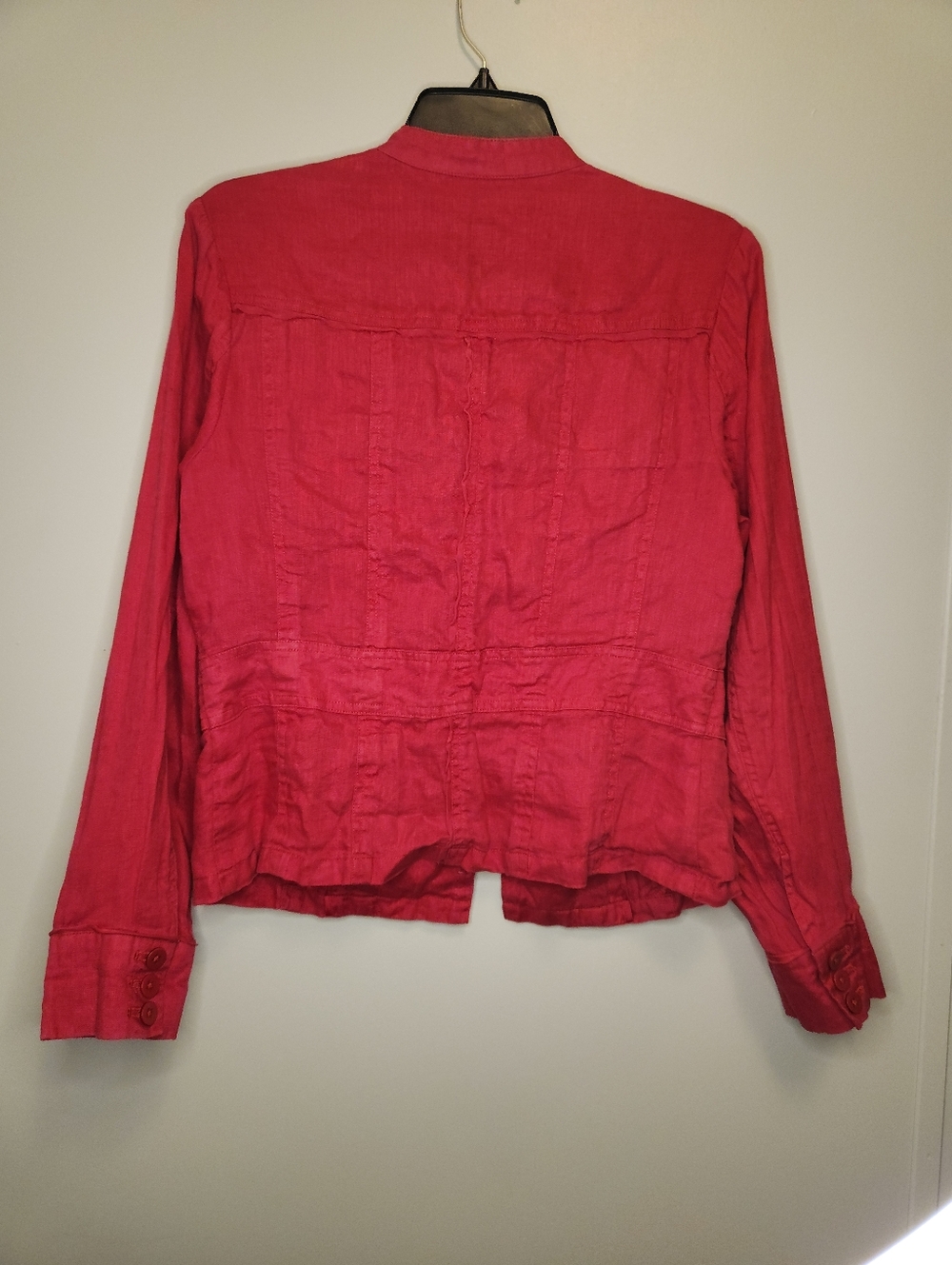 Coldwater Creek Celebrate Your Spirit Linen Button-up Jacket Size 10 - Picture 12 of 14